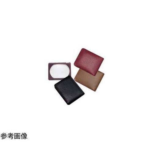 本革製 ポケットルーペ 3倍 50×60mm 黒