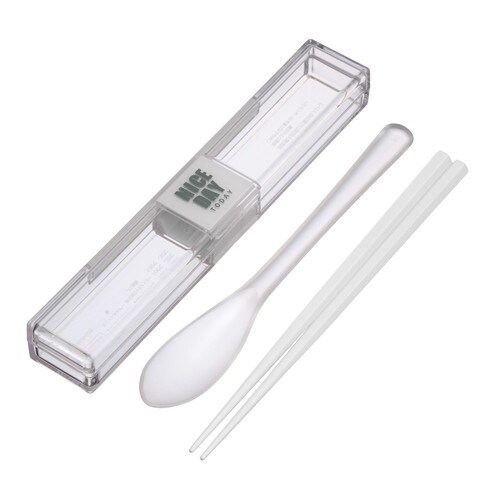 とっても強いケース&スプーン18箸付WH