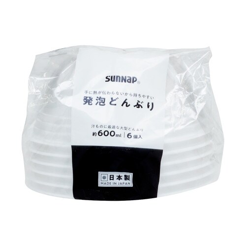 DO−6W 発泡どんぶり 6個