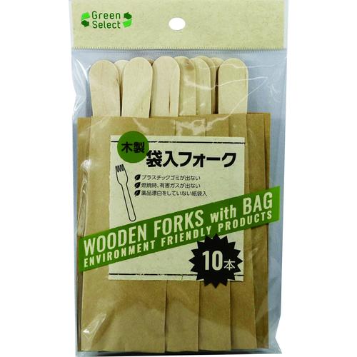 GS木製袋入フォーク16cm 10本
