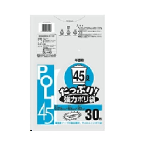 DL−443 30−徳用ゴミ袋半透明45L30枚