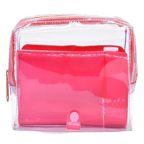 ジェム クリアペンケース ピンク 2個入