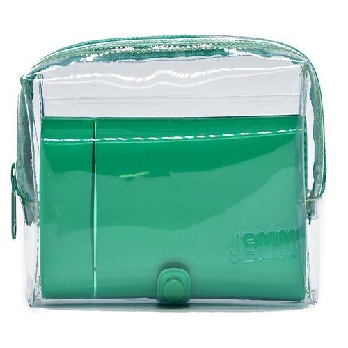 ジェム クリアペンケース グリーン 2個入