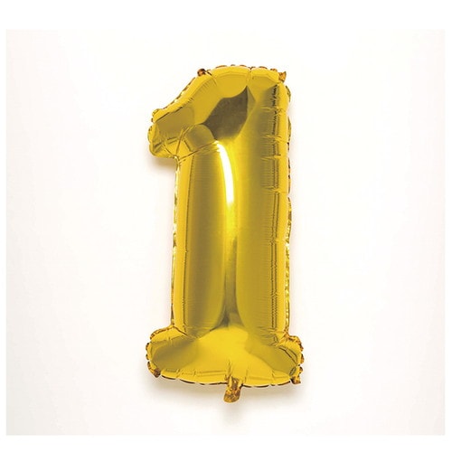 ナンバーバルーン【1】 ゴールド 3個入
