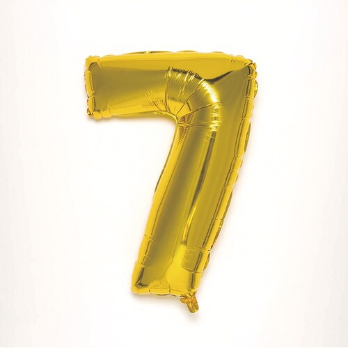 ナンバーバルーン【7】 ゴールド 3個入