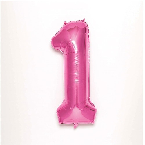 ナンバーバルーン【1】 ピンク 3個入