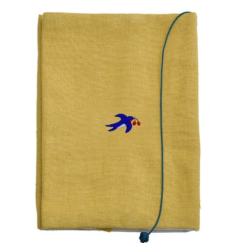 布のブックカバ−新書サイズ ツバメ柄 2個入