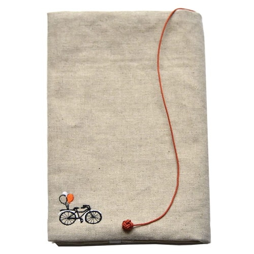 布のブックカバ−四六サイズ 自転車柄 2個入