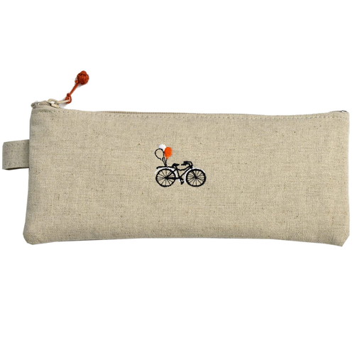 布のペンケ−ス 自転車柄 2個入
