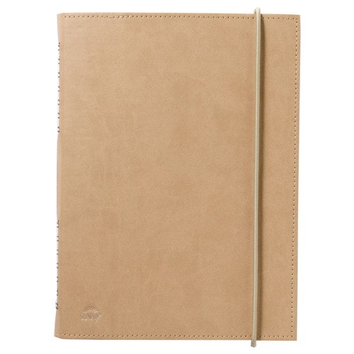 SUNNYリングノートPUレザーカバーA5変形薄橙