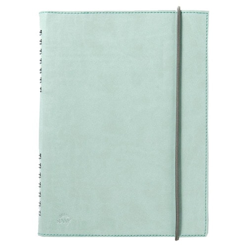 SUNNYリングノートPUレザーカバーA5変形 緑