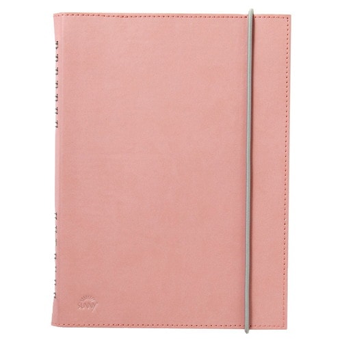 SUNNYリングノートPUレザーカバーA5変形 桃