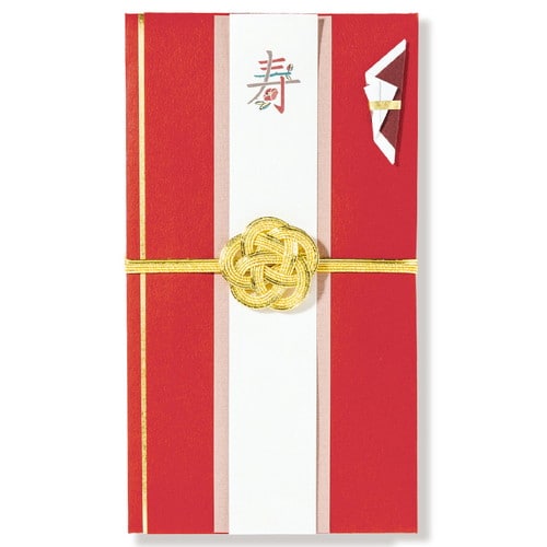 ご祝儀袋 寿草花 紅椿 5個入