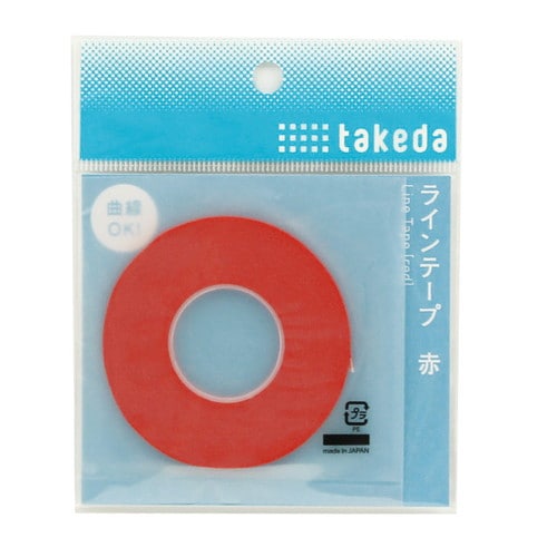 ラインテープ 赤 2.0mm 3個入
