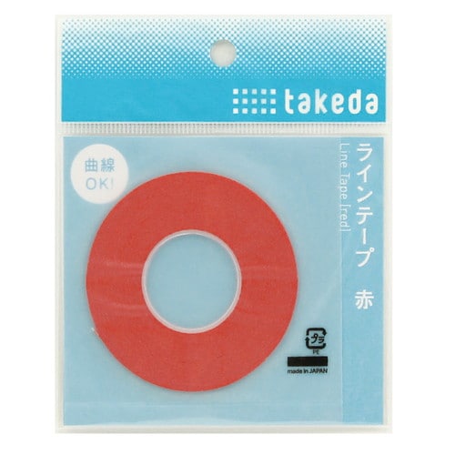 ラインテープ 赤 4.0mm 3個入