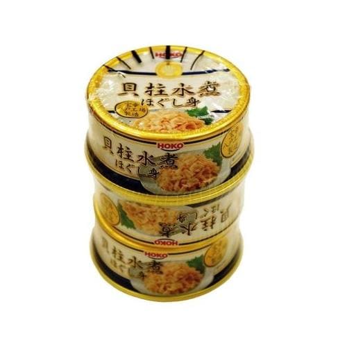 貝柱水煮ほぐし身ほたてエキス配合65gx3缶x12