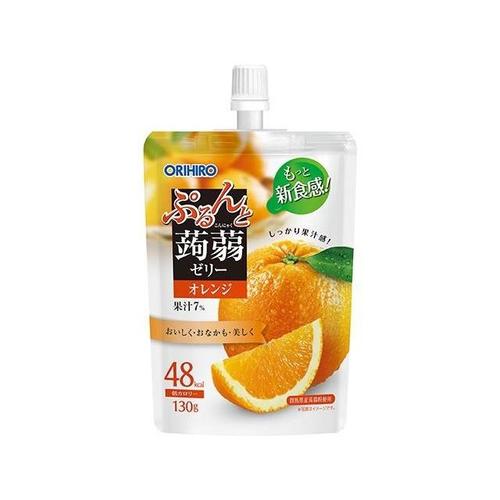 ぷるん蒟蒻ゼリースタンディングオレンジ130gx8