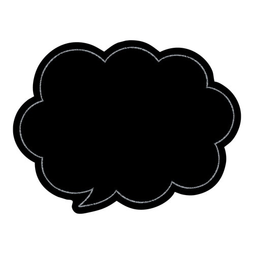 手書きPOP用カード吹出し型大ブラック5冊入