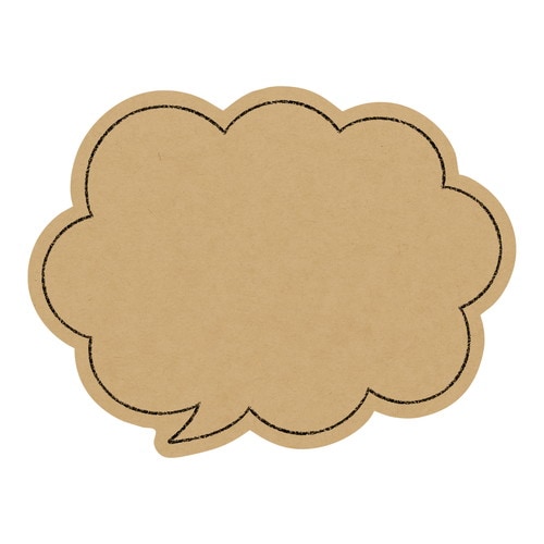 手書きPOP用カード吹出し型大クラフト5冊入