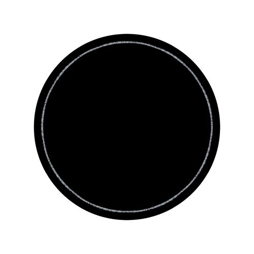 手書きPOP用カード 丸型 フチ ブラック 5冊入