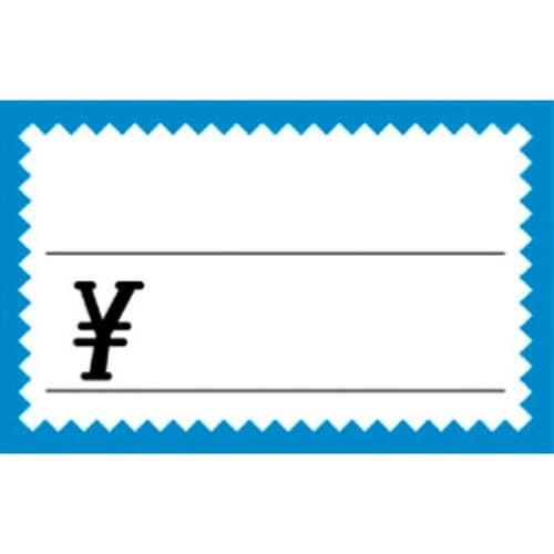 ショーカード 中 ブルー枠 ¥ 5冊入