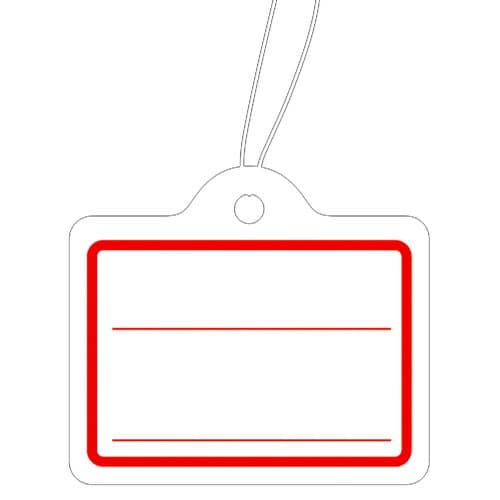 提札 カバン型 赤