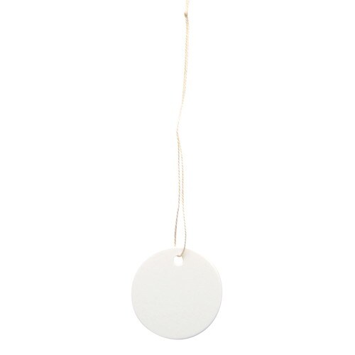 糸付き提札 丸型 白 5袋入