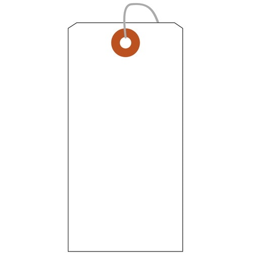 小パック入荷札 中 白 一穴 32P 30冊入