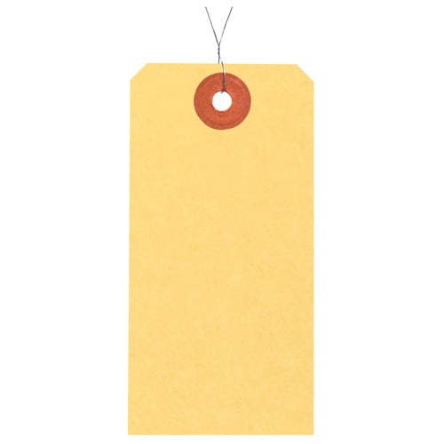 パック入荷札 中 クラフト 一穴 200P 5袋入