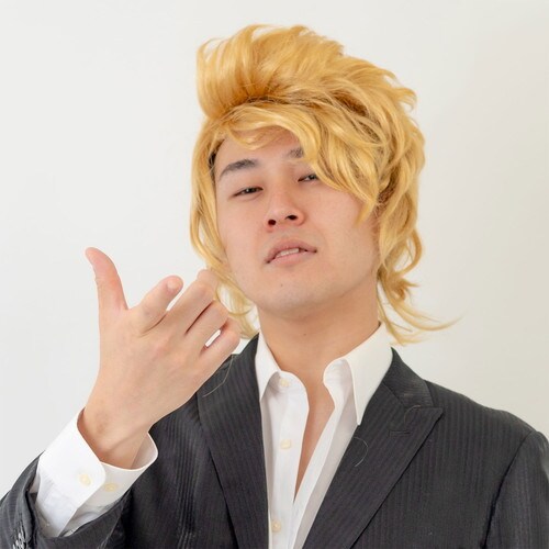 お笑いかつら ホストスタイル ゴールド