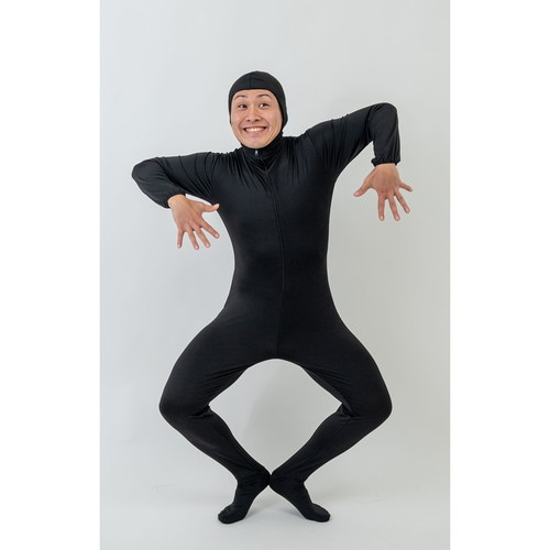 おもしろ着ぐるみ 全身タイツ 黒 M