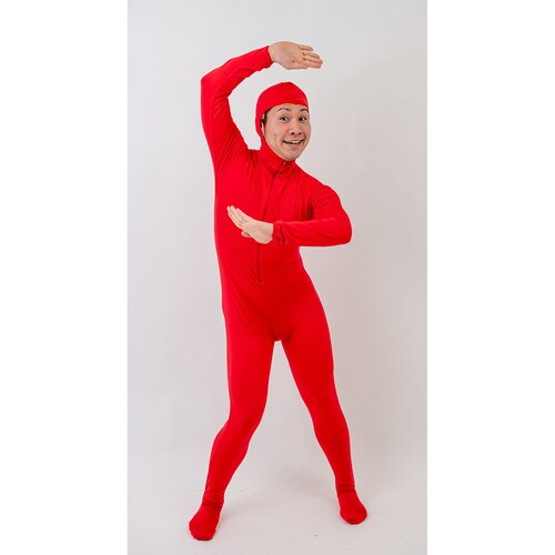 おもしろ着ぐるみ 全身タイツ 赤 M
