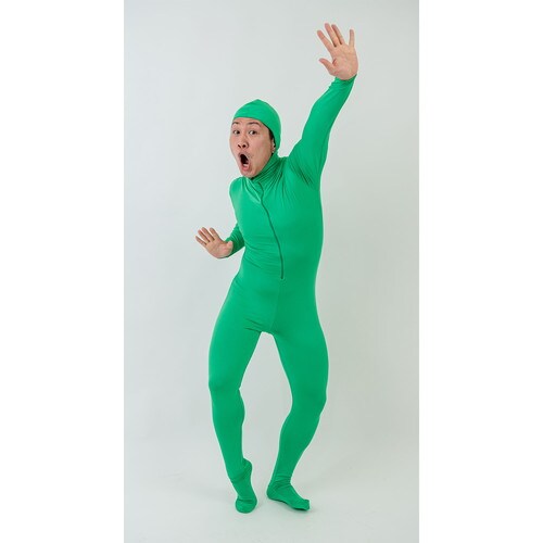 おもしろ着ぐるみ 全身タイツ 緑 M