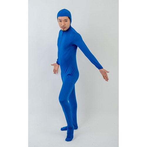 おもしろ着ぐるみ 全身タイツ 青 M