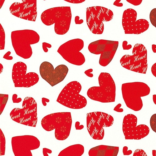 ロール包装紙 ハートアップリケ 半才2P 5本入