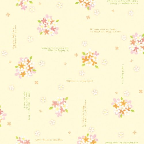 ロール包装紙 ファンシーフラワー 半才2P 5本入