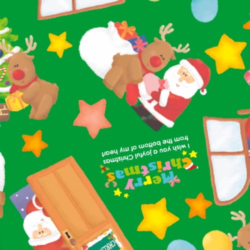 包装紙 ガトーノエル緑 半才判