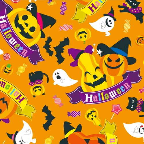 包装紙10枚ロール キャンディーハロウィン 半才判
