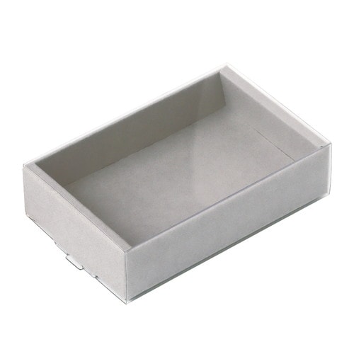 透明スリーブ付カラーボックスM グレー 30P