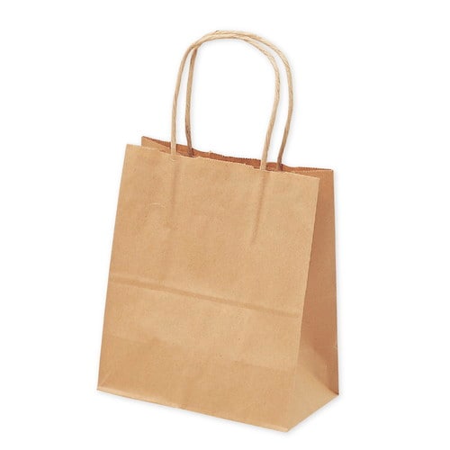 手提げ袋 茶無地 180×100×210 25P