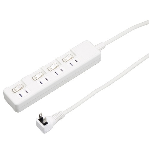 4個口節電タップ0.3mホワイト