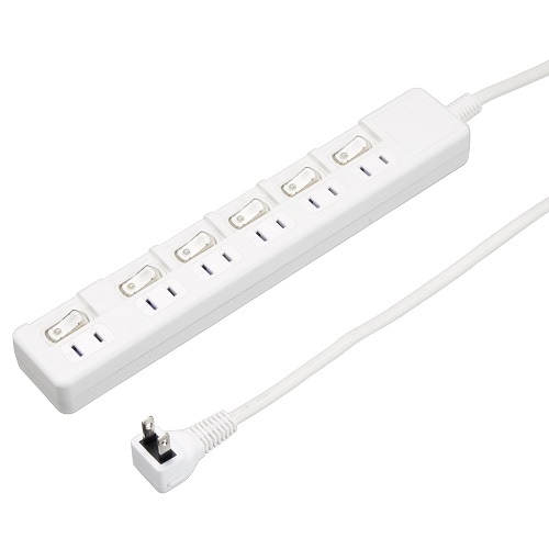 6個口節電タップ3mホワイト