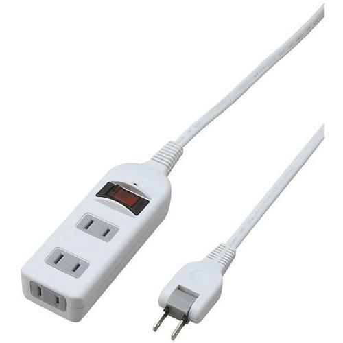 ノイズフィルター集中SW付3個口3m白