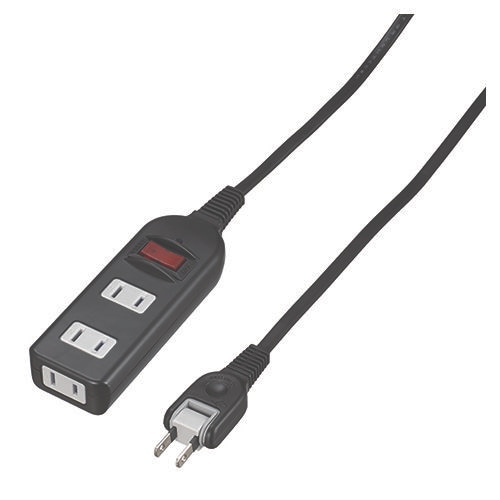 ノイズフィルター集中SW付3個口5m黒