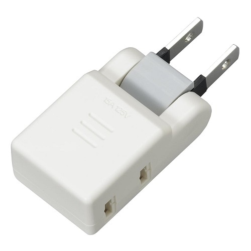 極小コーナータップ2個口ホワイト