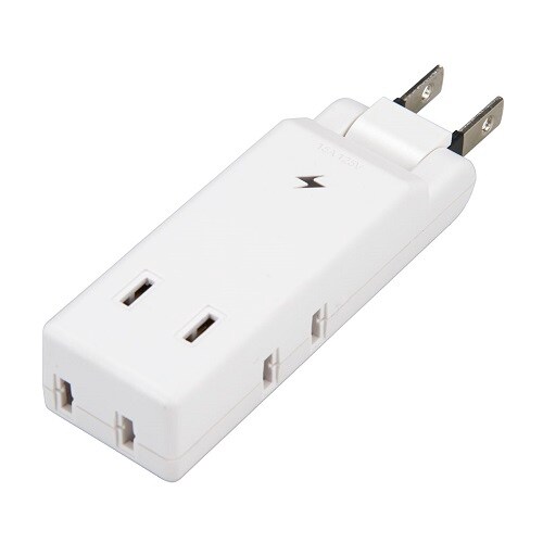 雷ガード付極小コーナータップ4個口ホワイト