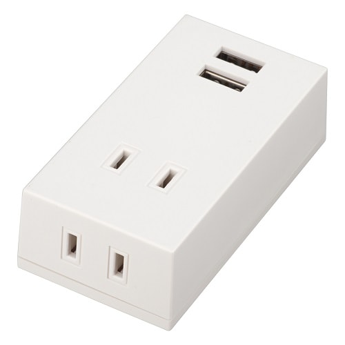 フロントタップ型2AC+2USB2.1Aホワイト