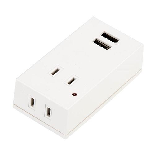 雷ガードフロントタップ2AC+2USB2.1AWH