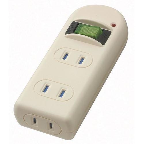 雷サージ・耐トラ付省エネタップ3個口白