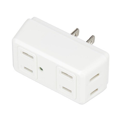 強力雷ガード付4個口クワトロタップホワイト